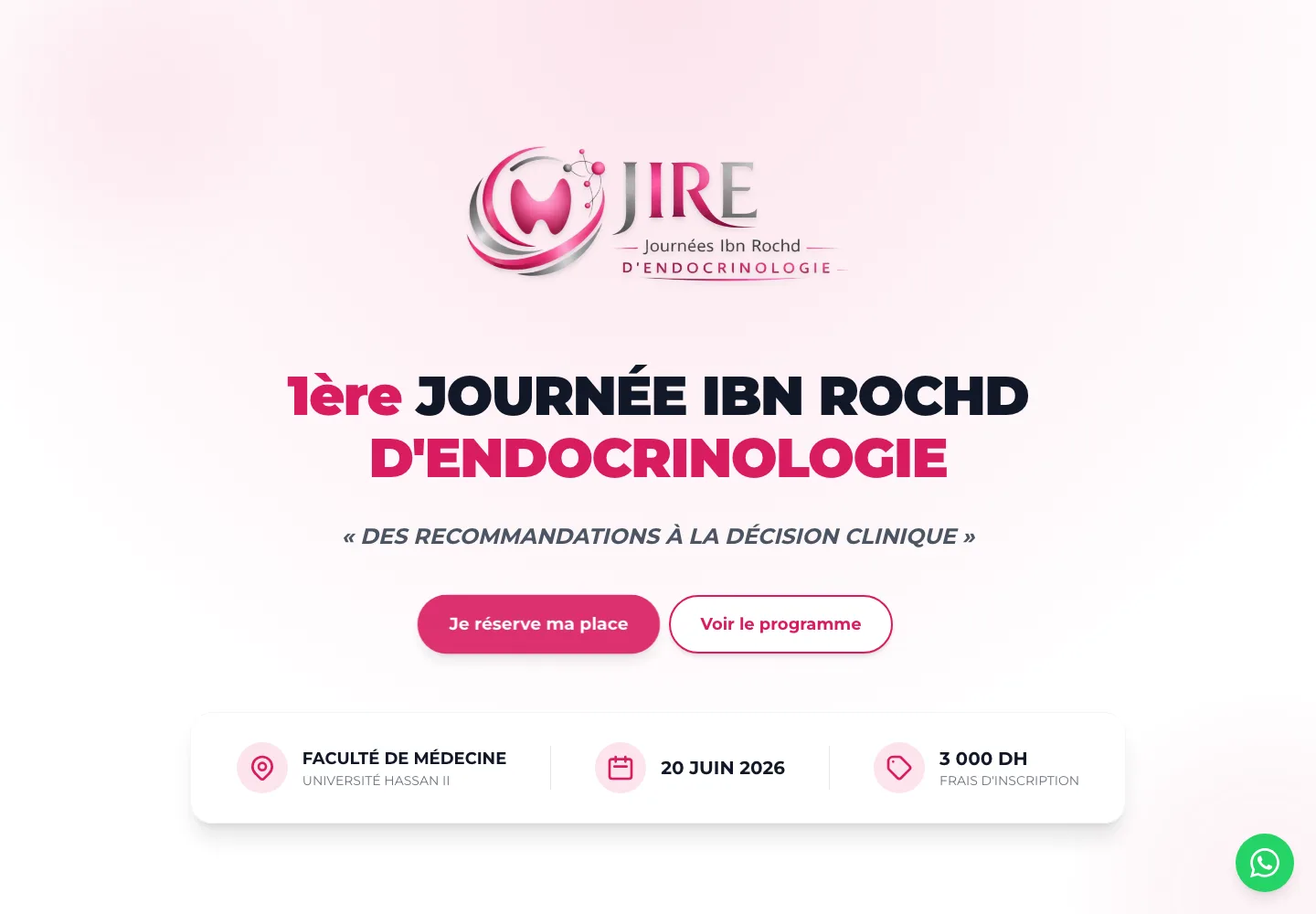 JIRE 2026, landing page événement et badges automatiques