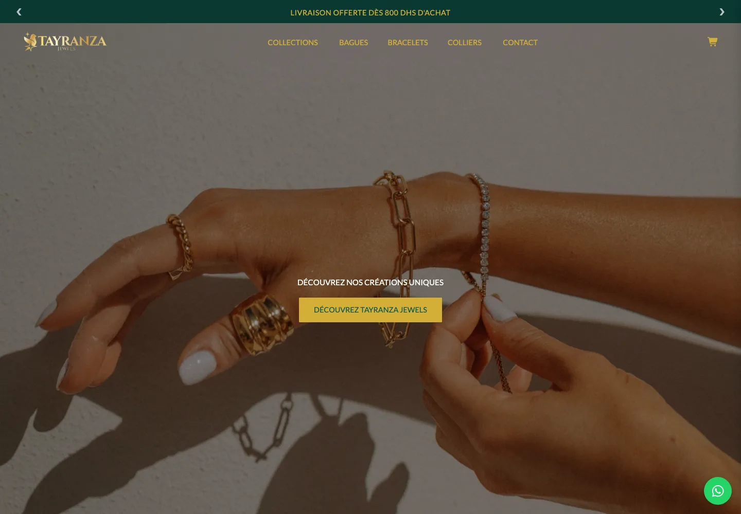 Tayranza, site e-commerce